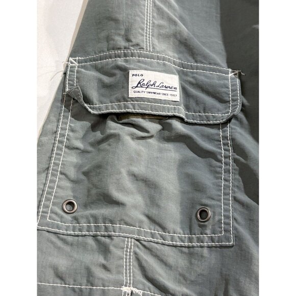 Polo Ralph Lauren Board Shorts Swim Trunks Men's L Camouflage Waistband Red Logo - Picture 3 of 10